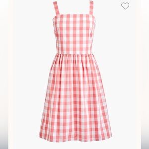 J Crew Printed Apron Dress Cotton Medium Barbiecore Preppy